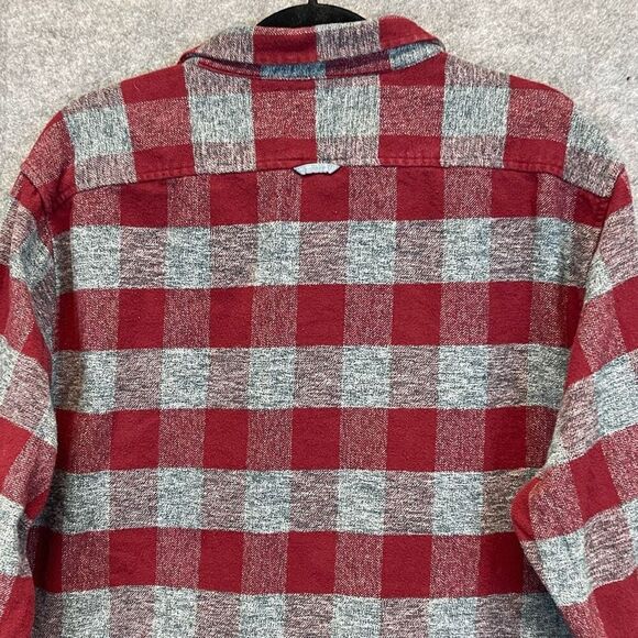 FLAG & ANTHEM Shirt Men’s 2XL Red Gray Checkered Harrells Flannel Long Sleeve - Picture 13 of 15